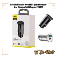 Baseus Circular Metal PPS Quick Charger Car Charger 30W(Support VOOC)