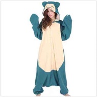 HIJAU ONESIE COSTUME SNORLAX POKEMON PIKACHU GREEN PAJAMA SLEEPING COSPLAY KIGURUMI ONESIE ADULT