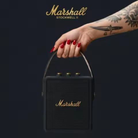 Marshall Stockwell II Portable Bluetooth Speaker-MultidirectionalSound,20+ HrsPlaytime.IPX4 Waterpro