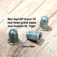 HIJAU (10pcs) M7 Cap Nuts Key 10 (bolt 11) GL Tiger Exhaust Nuts Green Grand Supra Head Nuts/