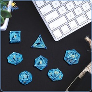 7Pcs Polyhedral Dice Casino Accessories Dice Set Big Numbers Irregular Multi Sided Hollow Role Playi