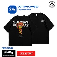 KATUN Annora T-Shirt Sunday Funday Black Short Sleeve Cotton T-Shirt Men Women Cotton Combed 24s