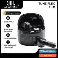JBL TUNE FLEX True Wireless Earphone Bluetooth 5.2 ANC Anti-sweat Earbuds Waterproof Sport Headsets Stereo Earbuds with Mic