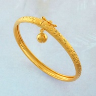 Gelang Bangle Corak Zhulian for Cutee Kids # Gelang Kanak2 Saduran Emas 999 24K bercorak