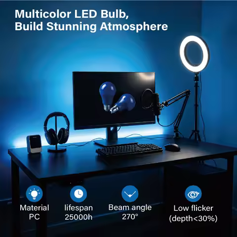 Blue LED Color Decor Lamps 8W 640LM AC100-240V E27 B22 Bulbs Bedroom Wedding Courtyard Garden Party 