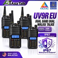 4Pcs MCMC APPROVED I ASIA TALK UV9R EU Walkie Talkie IP67 Waterproof Dual Band UHF VHF Radio baofeng