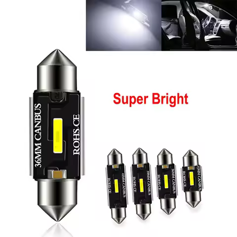 2pcs C5W LED CSP 1860 Signal Lamp Canbus Bulb 31mm 36mm 39mm 41mm Festoon Light C10W LED Auto Interi