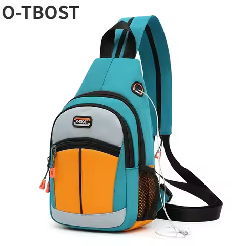 O-TBOST 2-in-1 bike bag and Chest Bag for Men and Women - Crossbody Shoulder Backpack for School and