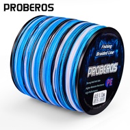 PROBEROS 300M 500M 1000M 4 × สาย Pe Braided สายหล่อ10LB 20LB 30LB 40LB 50LB 60LB 80LB 100LB เกียร์ตก
