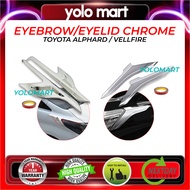 【 Toyota Vellfire / Alphard 】Chrome Eyebrow Eyelid Accessories