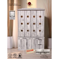 【𝐄𝐔𝐃𝐎𝐑𝐀 𝐅𝐔𝐑𝐍𝐈𝐓𝐔𝐑𝐄】Brown Indian Altar / Pooja Mandir dengan LED & Pintu Sliding ✨🪔