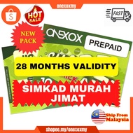【28 MONTHS VALIDITY】PREPAID SIMKAD ONEXOX 【RM5.30 AUTO CREDITED】STARTER PACK FOR NEW USER 010-3390xx