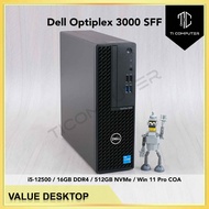 Dell Optiplex 3000 SFF Intel i5-12500 16GB RAM 512GB NVMe SSD Win 11 Pro Used Desktop