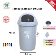 Tempat sampah BIO 50 liter green leaf 2150 abu-abu