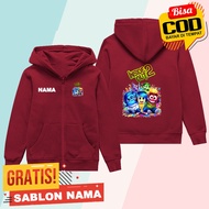 Inside Out 2 Kids Zipper Hoodie Jacket Boys & Girls Zipper Jacket/ Custom Name Inside Out 2