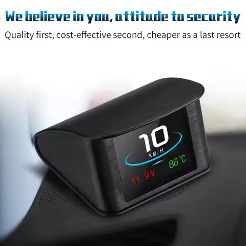 Head Up Display Multi-function For Car Speedometer Overspeed Alarm RPM Mileage Temperature Guage OBD