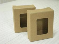牛皮紙盒 手工皂-6號方形開窗紙盒 台灣製造 5*2*6公分 包材 禮盒 包裝盒