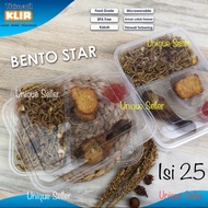 [Isi25] Thinwall Bento Sekat 3 Sekat 4 Bintang Star KLIR / Thinwal Bento Sekat 3 Sekat 4 Bintang Sta