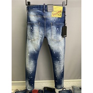 Men's DSQUARED2 Ripped Cat Whisker Slim-Fit Jeans