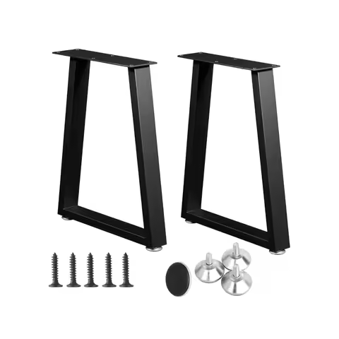 GOOGO 2 Pieces Metal Coffee Table Legs T-Type, Heavy Duty Industrial DIY Furniture, Breakfast Bar Be