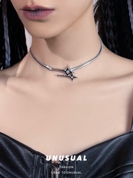 สร้อยคอแฟชั่นสร้อยคอ Y2K โช้กเกอร์เหล็กกล้าไร้สนิม