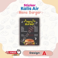 Sticker Menu Burger | Kawaiiyo