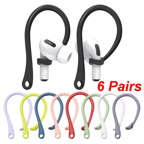 1-6Pairs Silicone Ear Hooks for Apple AirPods Pro Accessories Anti-fall Bluetooth Earphone Holder fo