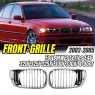 For BMW 3 Series E46 320i 325i 325Xi 330i 330Xi 4-Door 2002-2005 Gloss Single Line Style Front Kidne