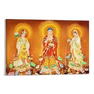Religious Beliefs, Buddhist Posters, Amitabha Buddha, Avalokitesvara, Art Posters (18) Wall Art Pain
