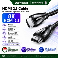 UGREEN HDMI Cable 8K 60Hz HDMI 2.1 Cable 48Gbps Ultra High Speed 4K 120Hz Braided HDMI Cable Dynamic