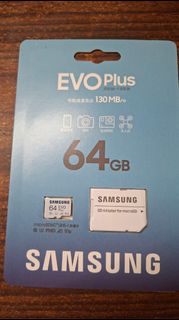 全新未開封 Samsung 三星 EVO Plus (2021) U1 A1 V10 UHS-I microSDXC 記憶卡 with SD Adapter 64GB