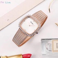 選店家實拍迪奧Dior高級珠寶手錶系列 粉色貝母錶盤腕錶 經典百搭款 直徑325mm 機芯女錶 防水時尚潮流