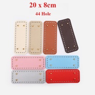 20x8cm PU Leather Bag Base (44 Holes) - DIY Hand Craft Material - PU Leather Bag Base - 20x8cm Recta