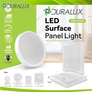 DURALUX SIRIM LED SURFACE CEILING PANEL LIGHT 18W, 24W, ROUND, SQUARE LAMPU PANEL SILING