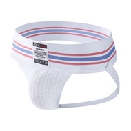 Mens Athletic Supporter Jockstrap 3 นิ้วกว้างเข็มขัดออกกําลังกาย Jock สายคล้องสั้นยืดตาข่ายกระเป๋าเซ