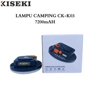 Kiseki Lampu Camping LED CK-K03 7200mAH Kapasitas Baterai 60*0,5W LED Module Dapat Digunakan Sebagai