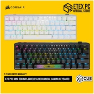 CORSAIR K70 PRO MINI WIRELESS 60% RGB Mechanical Gaming Keyboard - CHERRY MX RED - Black / White