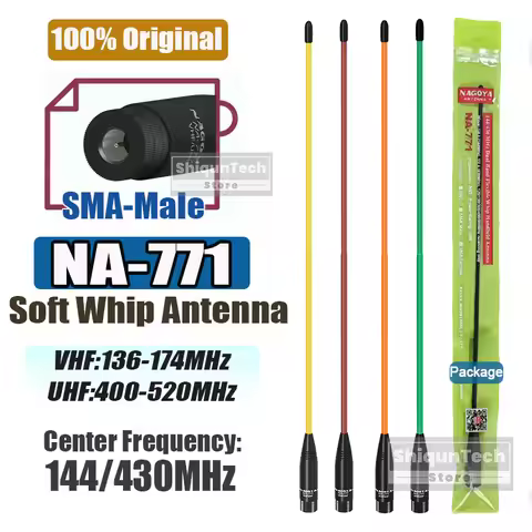 Original NAGOYA NA-771 Antenna SMA-Male Dual Band VHF UHF 144/430MHz NA771 Compatible with TYT MD390