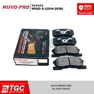 Nuvo-Pro Brake Pad VA-496K Front Toyota Wigo G 2014-2022 - 1pc