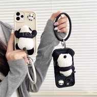 Fashion Phone Case OPPO Reno15 F Reno15 15 Pro 15F 5G New 3D Plush Cute Cartoon Panda Toy Anti-fall 