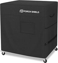 Porch Shield Waterproof Rolling 80-100 Qt Cooler Cart Cover Fits Most Patio Ice Chest Party Cooler (
