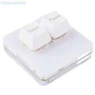 TIANCHUANG Custom Mini 2 Key Keypad, Red Switch Acrylic Copy Paste Keypad, Keypad Accessories Mechan