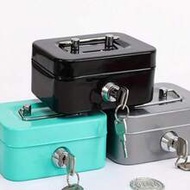 Metal Lock Storage Box, Coin Bank, Adult Creative Portable Piggy Bank, Small Key Organizer Box, Lock
