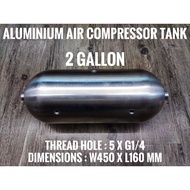 💯READY STOCK✅2 GALLON ALUMINIUM SEAMLESS AIR COMPRESSOR TANK
