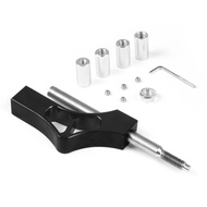 Shift Knob Extender, Adjustable Shifter Extension Aluminum Shift Extender with 4 Adapters for Most V