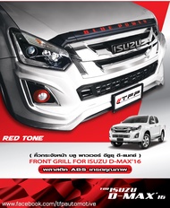 Dmax  D-max 2016-2019 / Mux Mu-x Mu x 2017-2020 ครอบกระจังหน้า คิ้วกระจังหน้า สีดำด้านตัวหนังสือสีแด