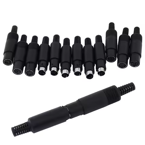 High Quality Mini DIN Plug Socket Connector 3/4/5/6/7/8 PIN Chassis Cable Mount Male Female 1Pcs
