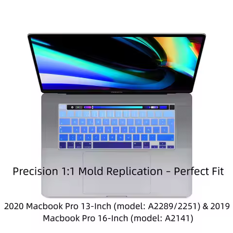 Silicone Spanish Keyboard Cover Skin for MacBook Pro 13” 2022 2021 2020 (Apple M2 M1 Chip A2338/A228