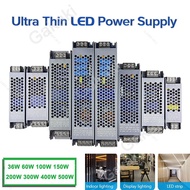 DC12V/24V Ultra Thin LED Linear Light Power Supply Adapter Switch 60W 100W 150W 200W 300W AC170-265V