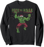 Christmas Hulk Deck The Halls Portrait Sweatshirt